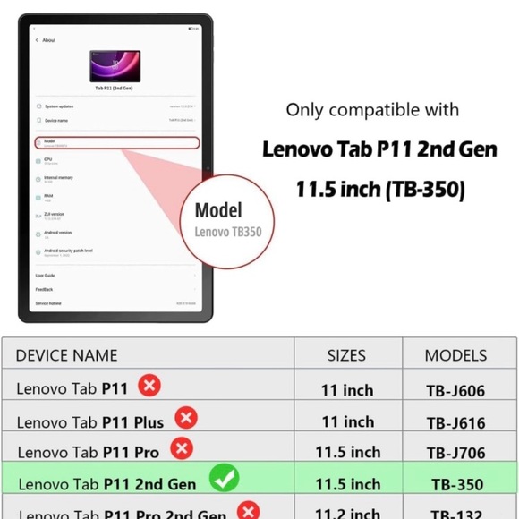 Lenovo Tablet P11 2nd generation case. - Picture 8 of 12